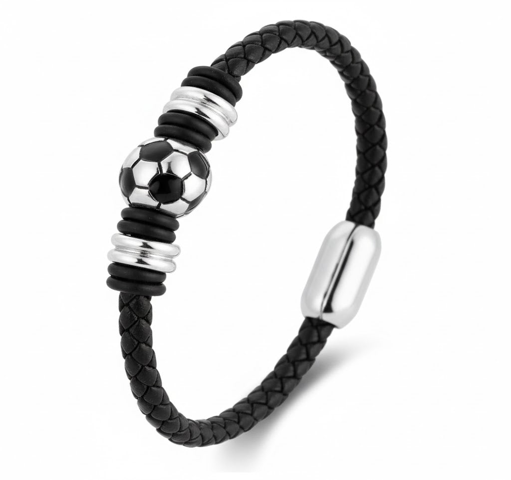 Lederarmband Fussball