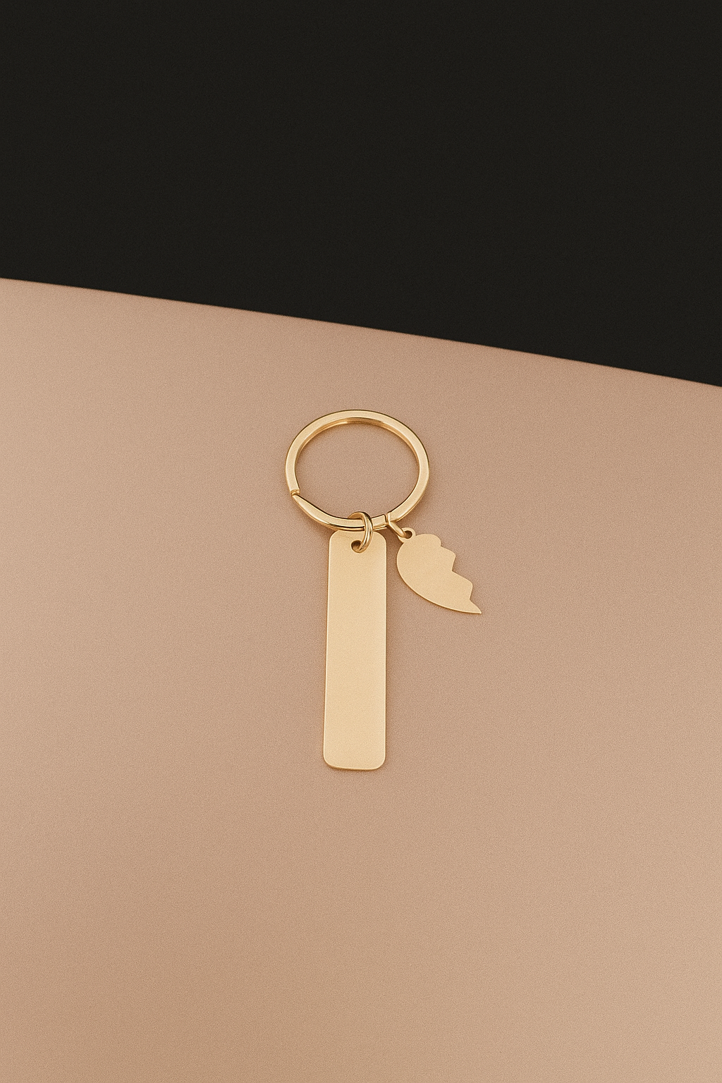 Paar-Schlusselanhanger mit geteiltem herz