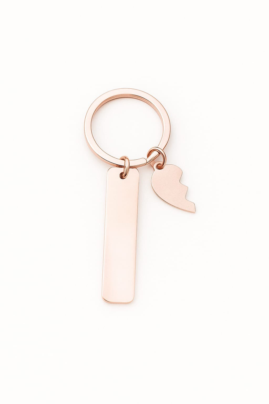 Paar-Schlusselanhanger mit geteiltem herz