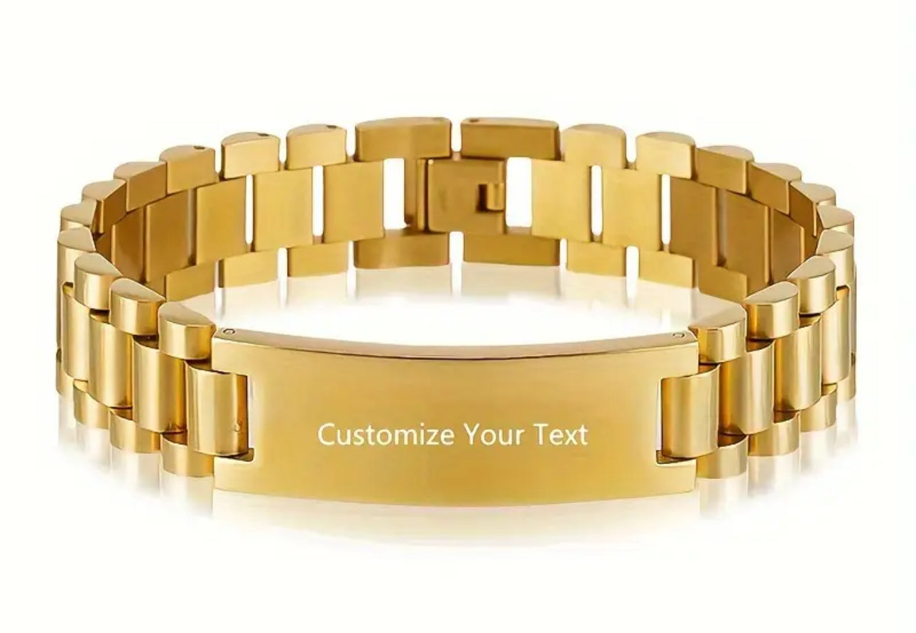 Armband mit Plättchen 21 cm mal 12 mm