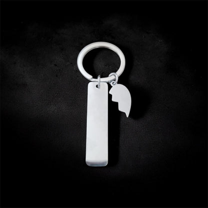 Paar-Schlusselanhanger mit geteiltem herz